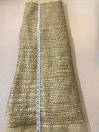 Gold Net Embroidered Fabric by Yard – 46" Wide | 38" Embroidery Width