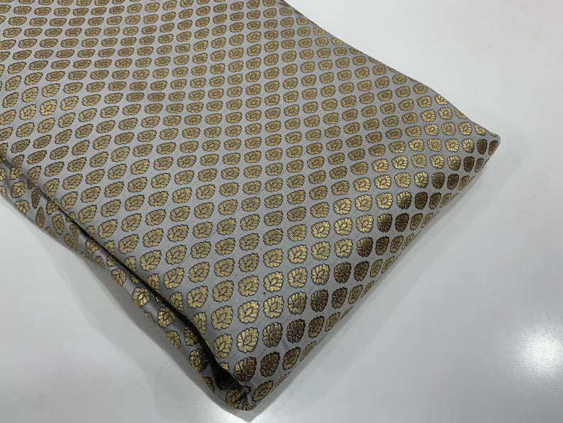 Fabric by Yard – Gold Zari Brocade