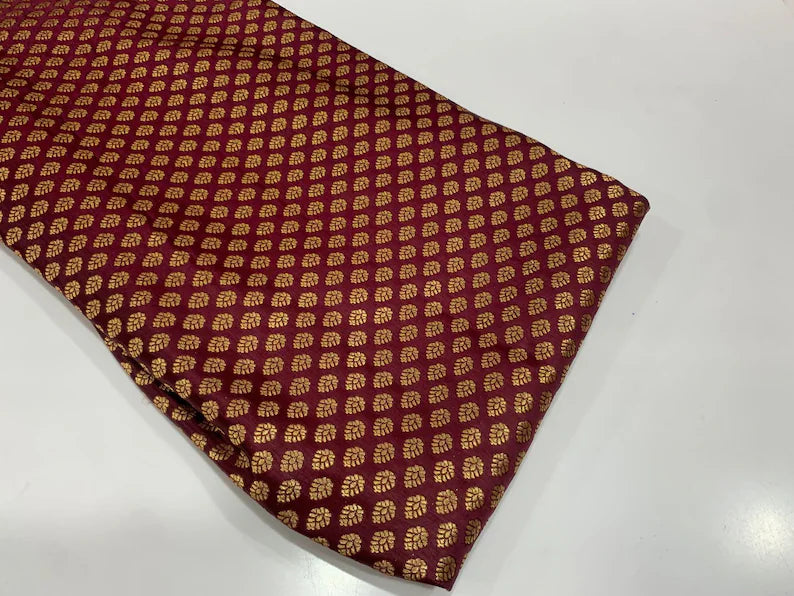Fabric by Yard – Gold Zari Brocade