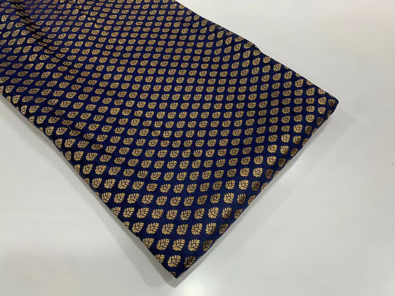 Fabric by Yard – Gold Zari Brocade