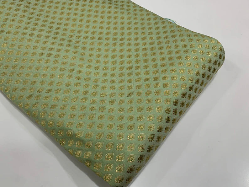 Fabric by Yard – Gold Zari Brocade