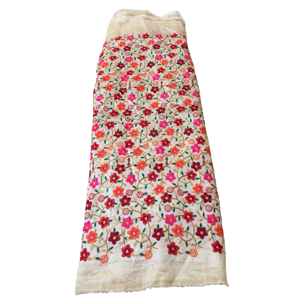 Floral patterned skirt on a white background