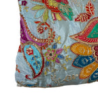 Sky Blue Multicolor Paisley Floral Sequin Embroidered Fabric – 46" Width