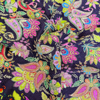 Colorful paisley pattern on a dark background