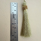Antique Gold Rondelle Bead Ring Tassel Latkan | Pack of 10