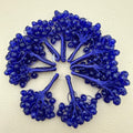 Set of blue decorative branches on a white background