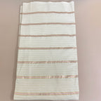 Fabric by Yard with Peach and Gold Lurex Stripes – Indian Craft Cotton
