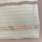 Fabric by Yard with Peach and Gold Lurex Stripes – Indian Craft Cotton