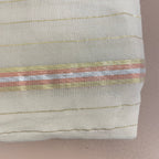 Fabric by Yard with Peach and Gold Lurex Stripes – Indian Craft Cotton