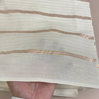 Fabric by Yard with Peach and Gold Lurex Stripes – Indian Craft Cotton