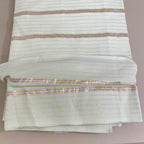 Fabric by Yard with Peach and Gold Lurex Stripes – Indian Craft Cotton