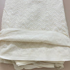 Fabric by Yard Premium Cotton with Beige Chevron Thread Embroidery