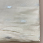 Silver Diamond Butis Cotton Blend Fabric by Yard