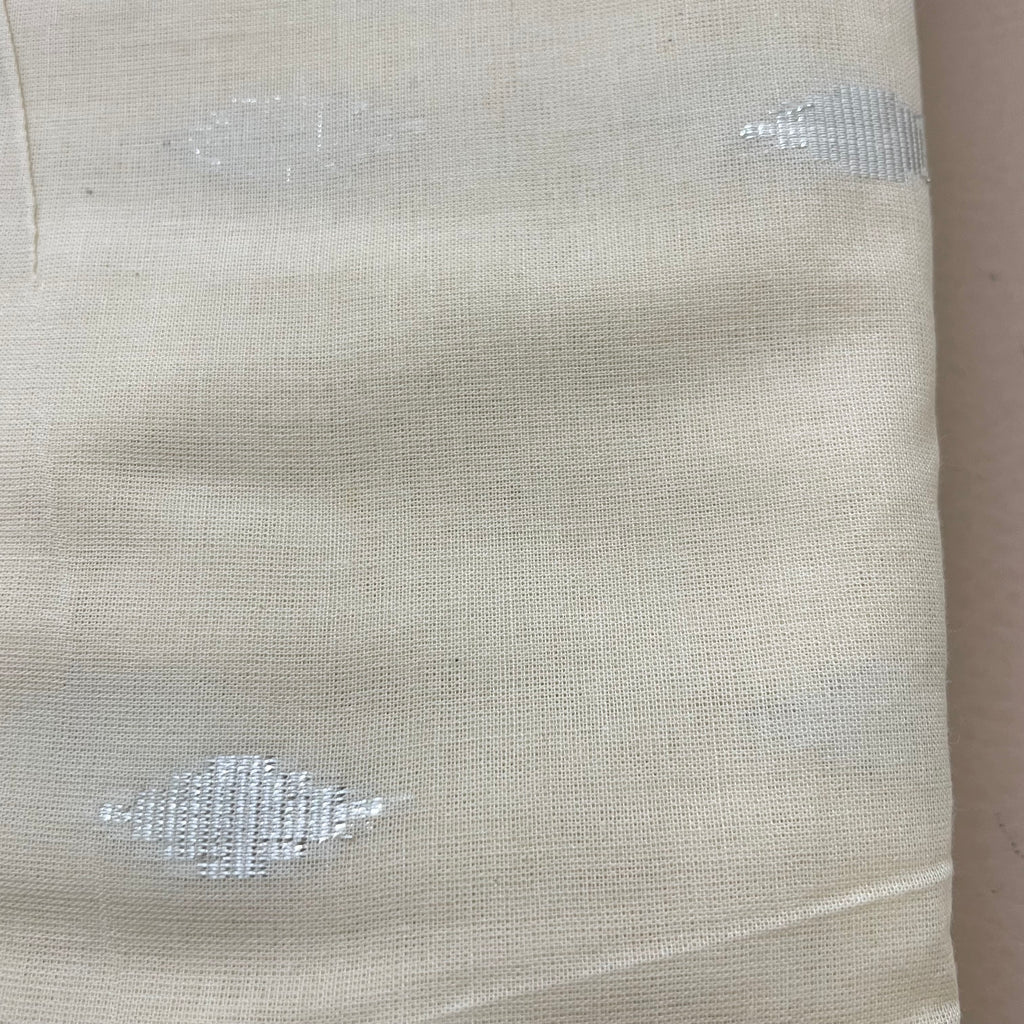Silver Diamond Butis Cotton Blend Fabric by Yard