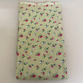 Floral Cotton Fabric by Yard – 42" Wide – Berry Pink & White Buds on Warm Beige