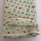 Floral Cotton Fabric by Yard – 42" Wide – Berry Pink & White Buds on Warm Beige