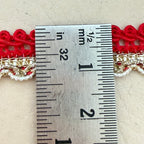 Red & Gold Decorative Trim Cord - 18 Yards