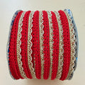 Red & Gold Decorative Trim Cord - 18 Yards