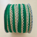 Green & Gold Decorative Trim Cord - 18 Yards
