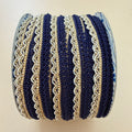 Navy Blue & Golden Decorative Trim Cord - 18 Yards