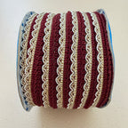 Maroon & Golden Decorative Trim Cord - 18 Yards