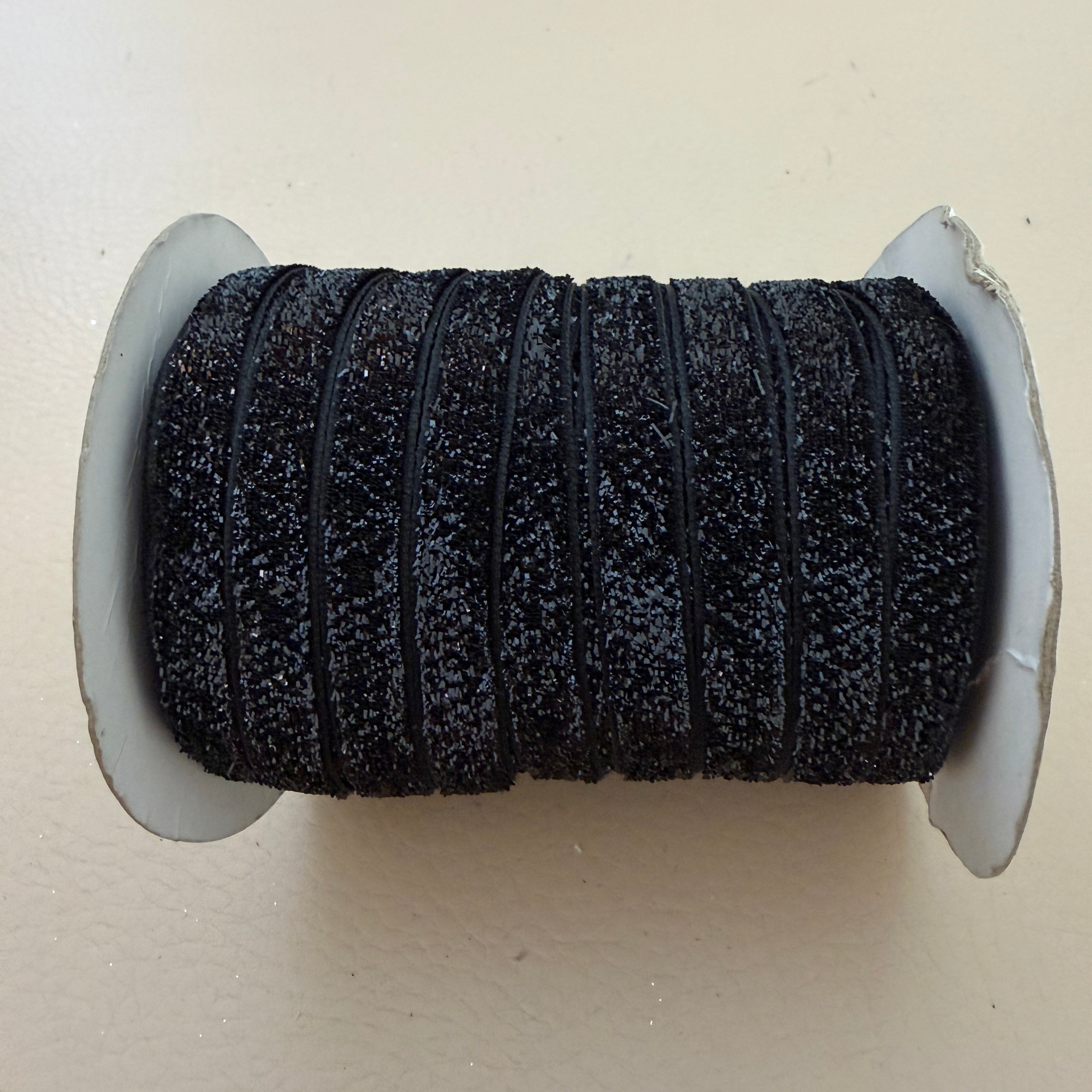 Black Metallic Glitter Trim Cord - 18 Yards