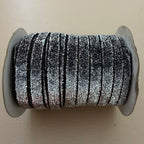 Silver & Black Metallic Glitter Trim Cord - 18 Yards