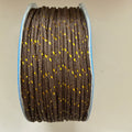 Brown & Gold Metallic Braided Cord – 18 Yards