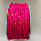 Hot Pink & Gold Metallic Weave Braided Cord – 18 Yards