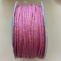 Dusty Pink & Gold Metallic Weave Braided Cord – 18 Yards