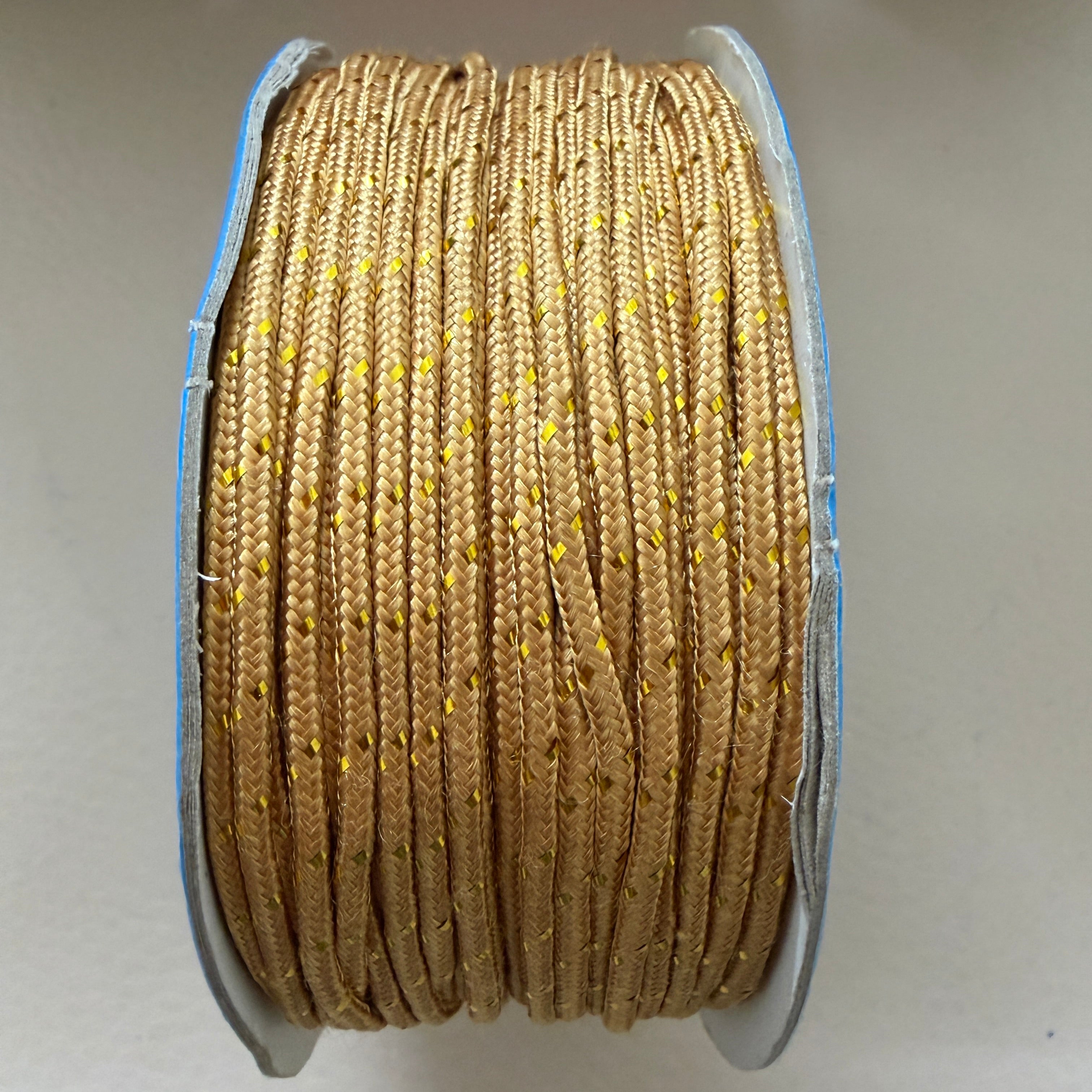 Antique Gold & Yellow Lurex Braided Cord – 18 Yards