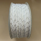 White & Silver Lurex Diamond Weave Braided Cord – 18 Yards