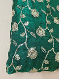 Gold Zari Sequin Embroidered Georgette Fabric