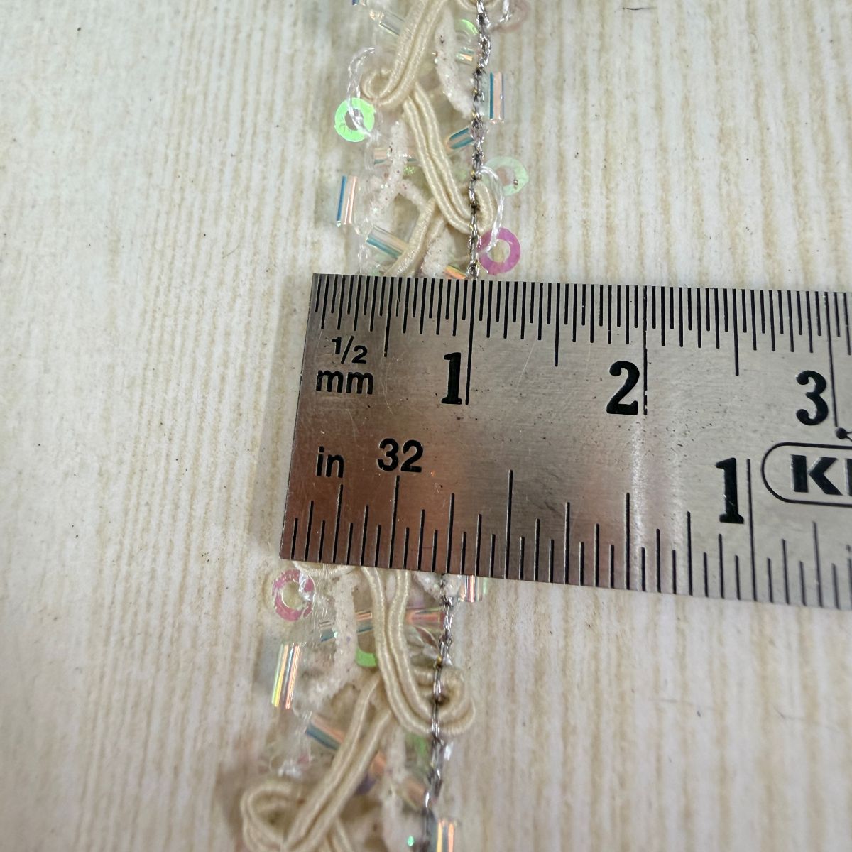 Cream Crystal Sequin Braid Lace Trim – 9 Yards Roll