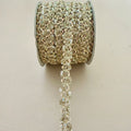 Gold Crystal Sequin Chain Lace Trim – 9 Yards Roll