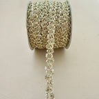 Gold Crystal Sequin Chain Lace Trim – 9 Yards Roll