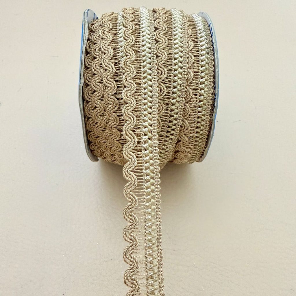 Gold Gimp Lace Trim – Wavy Rope Edge | Sold by the Yard