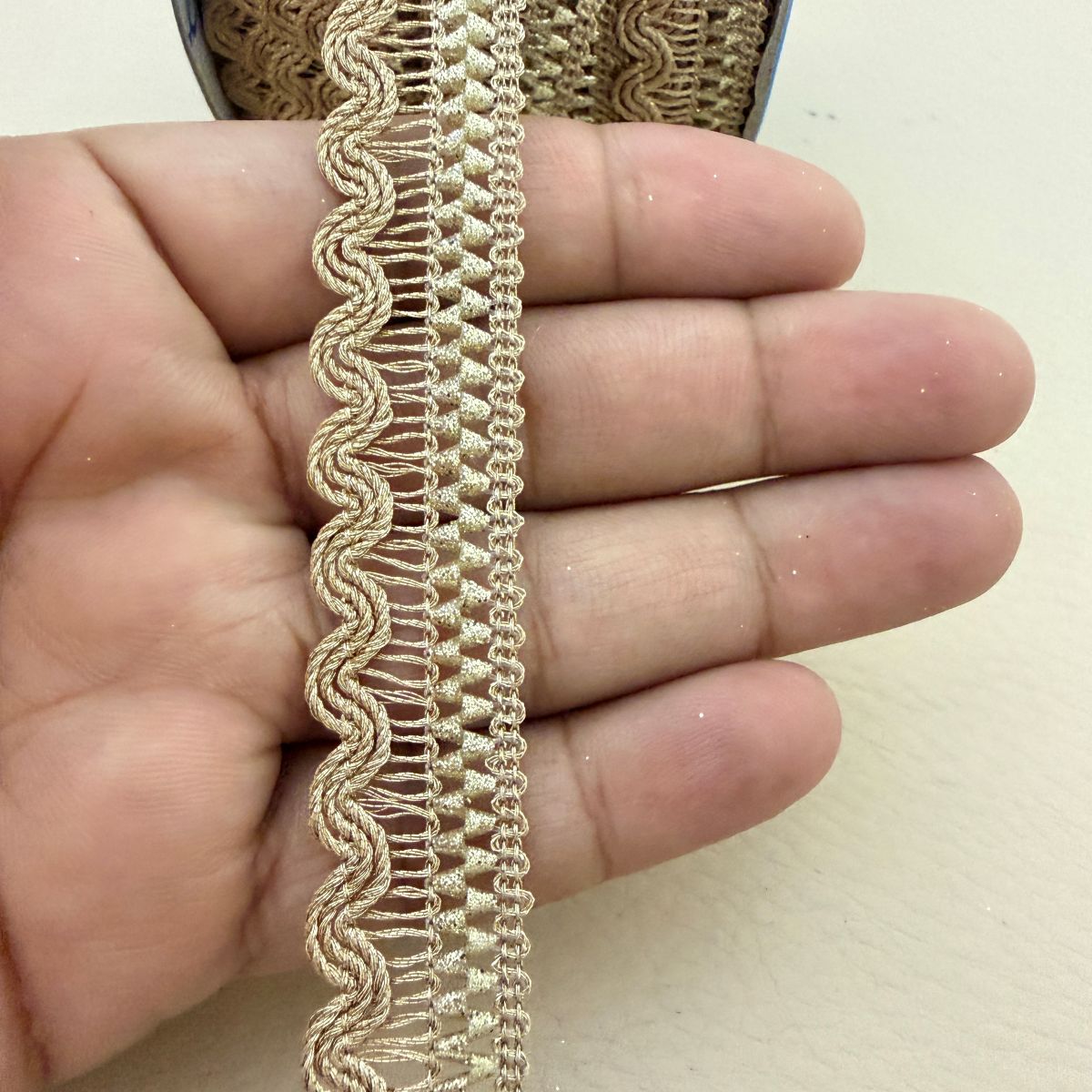 Gold Gimp Lace Trim – Wavy Rope Edge | Sold by the Yard