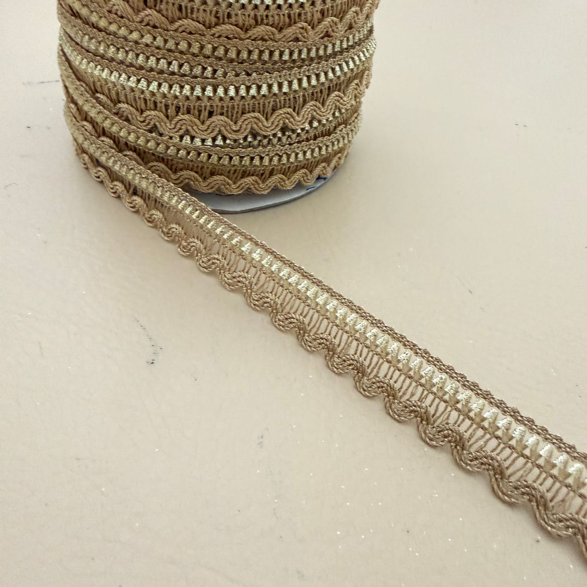 Gold Gimp Lace Trim – Wavy Rope Edge | Sold by the Yard