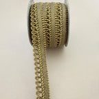 Antique Gold Gimp Lace Trim – Teardrop Loop Edge | Sold by the Yard