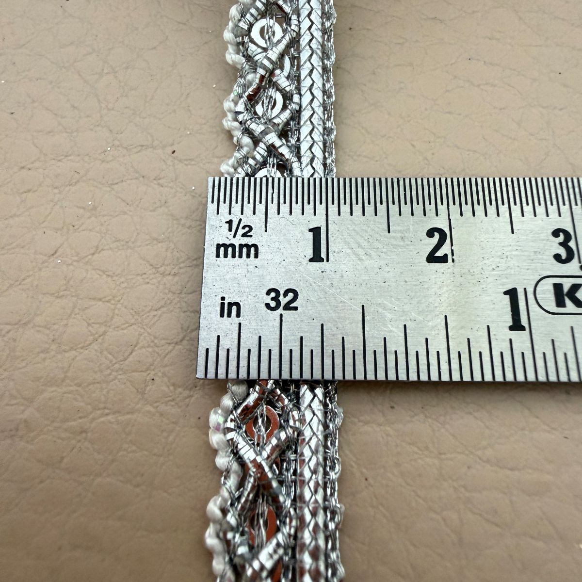 Silver Metallic Gimp Braid Lace Trim | Sold by the Yard
