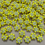 Yellow Rhinestone Flower Beaded Patches – Pack of 25