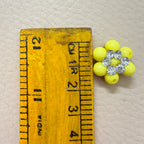 Yellow Rhinestone Flower Beaded Patches – Pack of 25