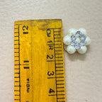 Pearl Floral Embellishments Flower Beaded Patches - Pack of 25