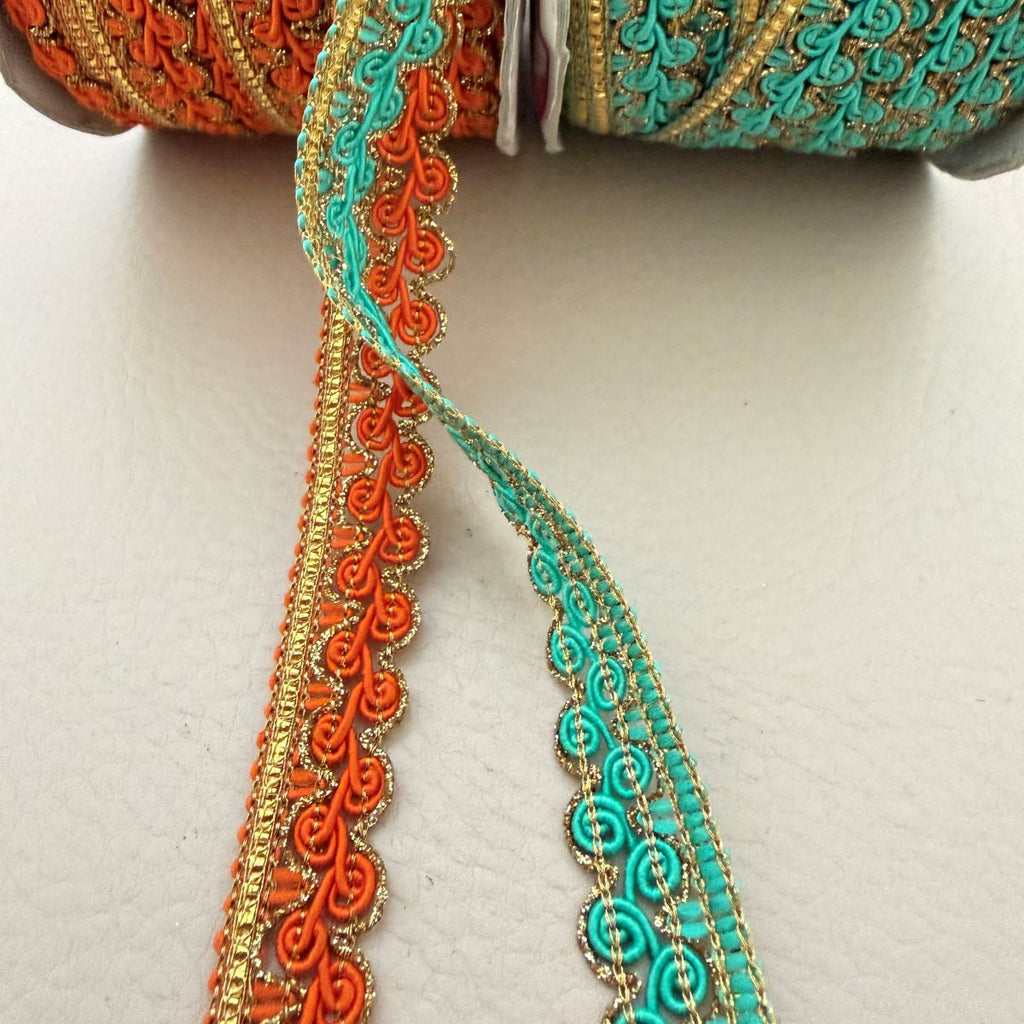 Trim Lace with Gold Zari Border – Sold by the Yard