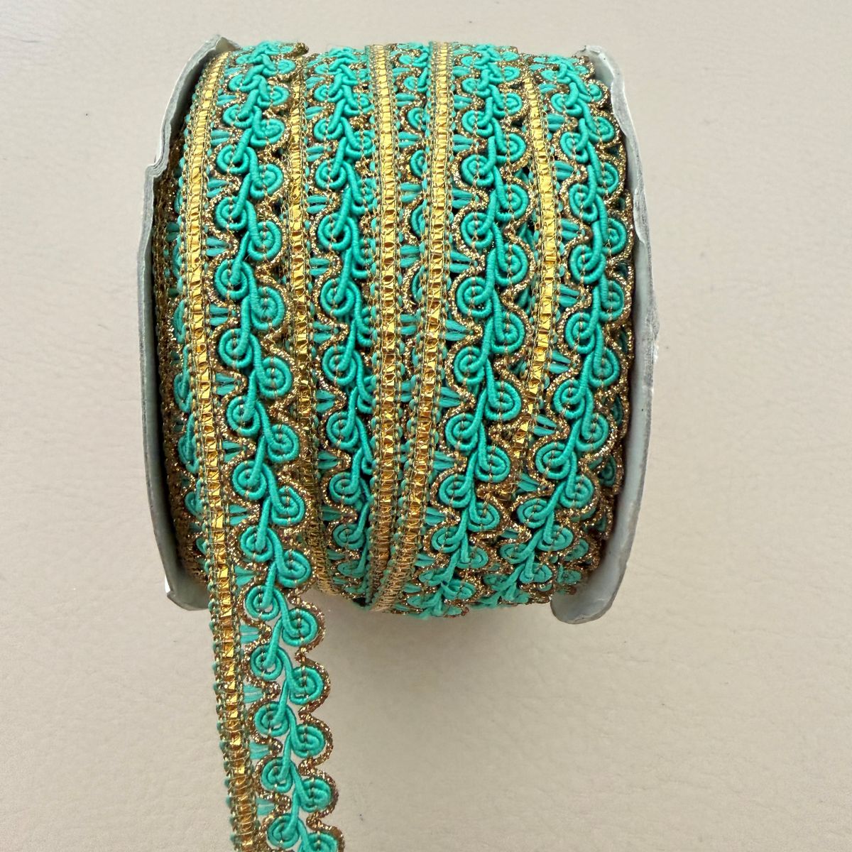 Trim Lace with Gold Zari Border – Sold by the Yard