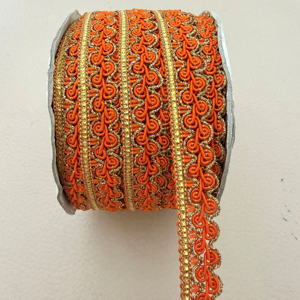 Trim Lace with Gold Zari Border – Sold by the Yard
