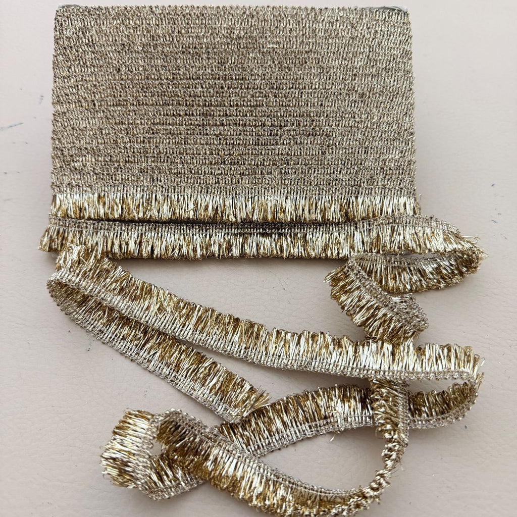 Metallic Loop Fringe Lace Trim – Gold