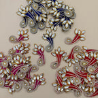Rhinestone Kundan Paisley Patch – Crystal & Gold Embellished