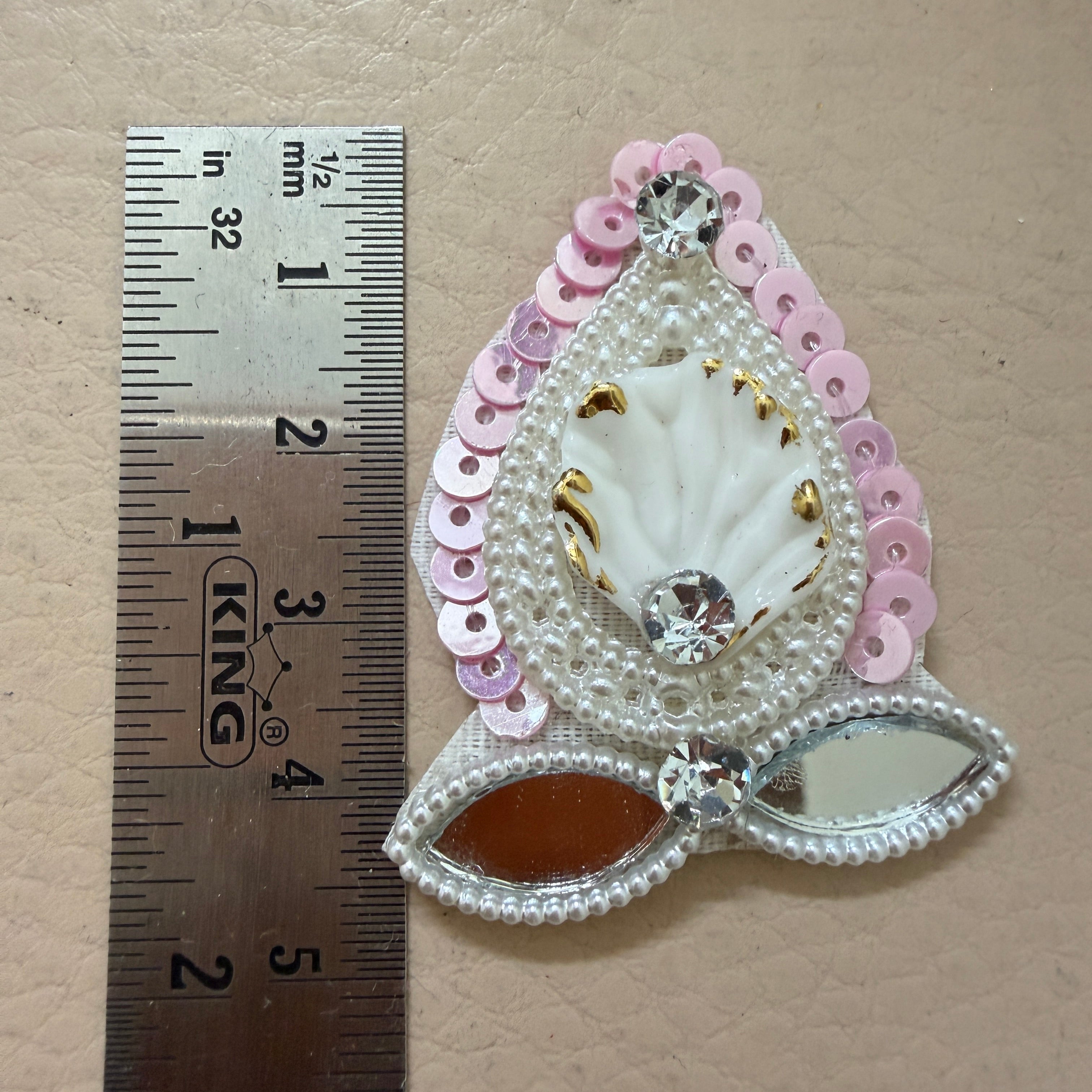 Patches for Sewing Pink Celestial Star Mirror Appliques – Pack of 10